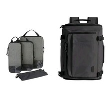 Bagsmart Blast Travel Backpack 38L Expandable Laptop Bag 4 Packing Cubes Black