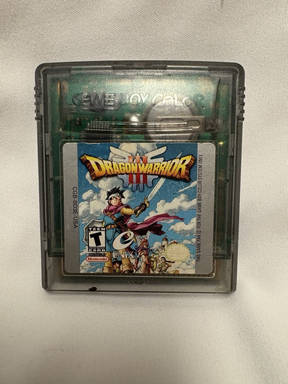 Dragon Warrior 3 GBC Authentic Tested Clean OEM Game Boy Color