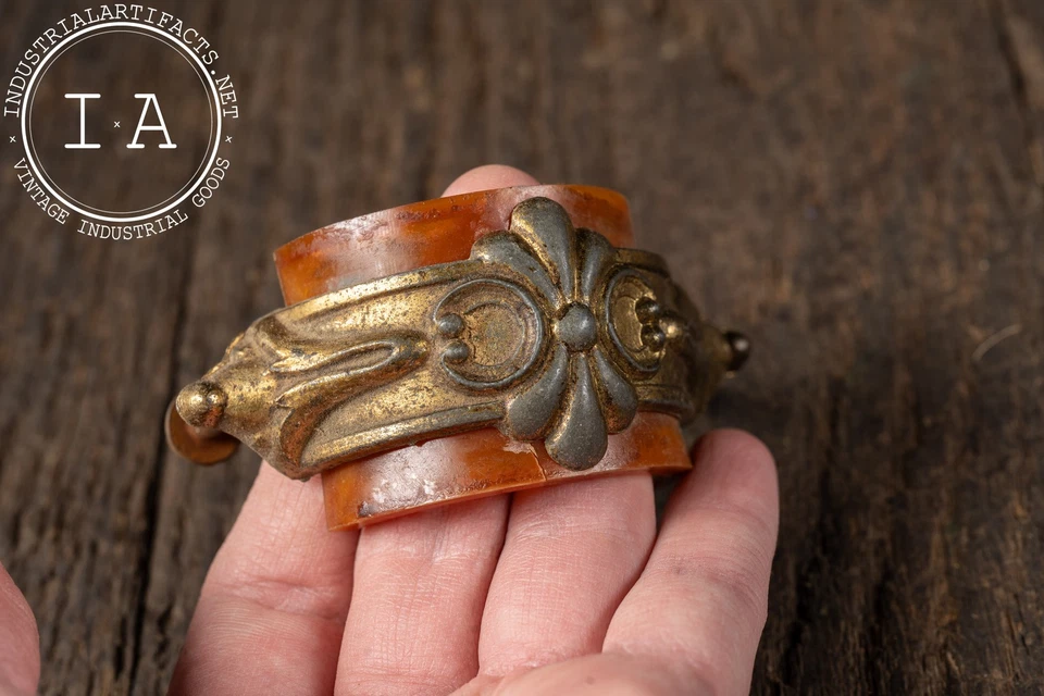 Three Brass Drawer Pulls With Bakelite Inserts - Image 3 of 4