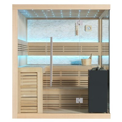 AWT Sauna B1105C , Hemlock, 180x180, 9kW Virta Bi-O