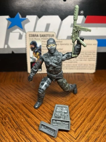 Gi Joe Cobra Firefly 1984 Lot💥W/File Card-Original Gun & Backpack💥Tight💥Look