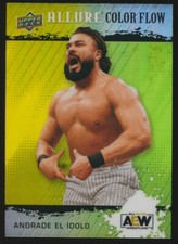 ANDRADE EL IDOLO R-22 2022 Upper Deck AEW Allure COLOR FLOW YELLOW/GREEN
