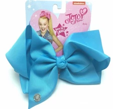 JoJo Siwa Signature ColLection Large Blue/Teal Blue Cheer Hair Bow Clip Light
