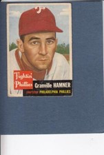 1953 Topps #146 Granny Hamner Poor staple holes Philadelphia Phillies Lot 20262