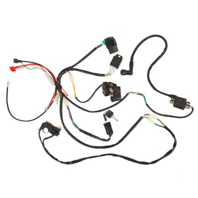 Motorcycle ATV 110cc 125cc Dirt Bike Wiring Harness For Electric Start Engine