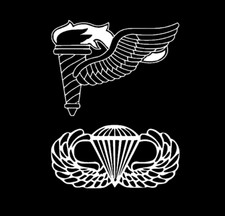 Pathfinder Airborne Jump Wings Window Sticker Decal - White