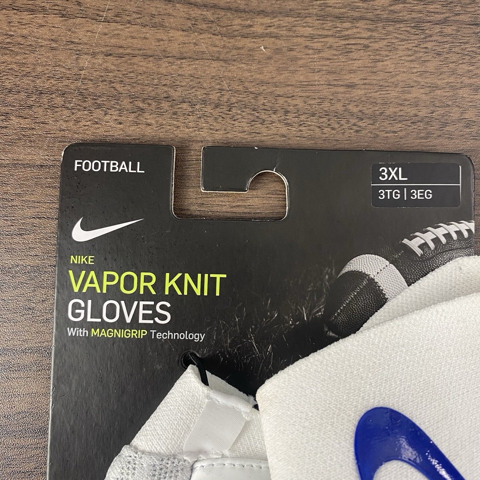 Nike Football Gloves Vapor Knit Elite Magnagrip White DM0057169 Mens