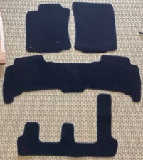 Black Cutpile Carpet 3 Row Floor Mat Set For 2010-2013 Lexus Gx460