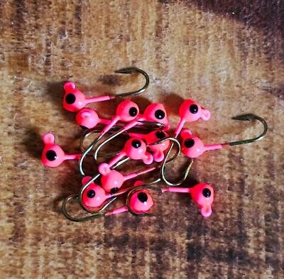 10 Round Panfish Micro Jig 1/64 oz Size 10 Bronze Hook Fly Tying Ice-Pan Fishing