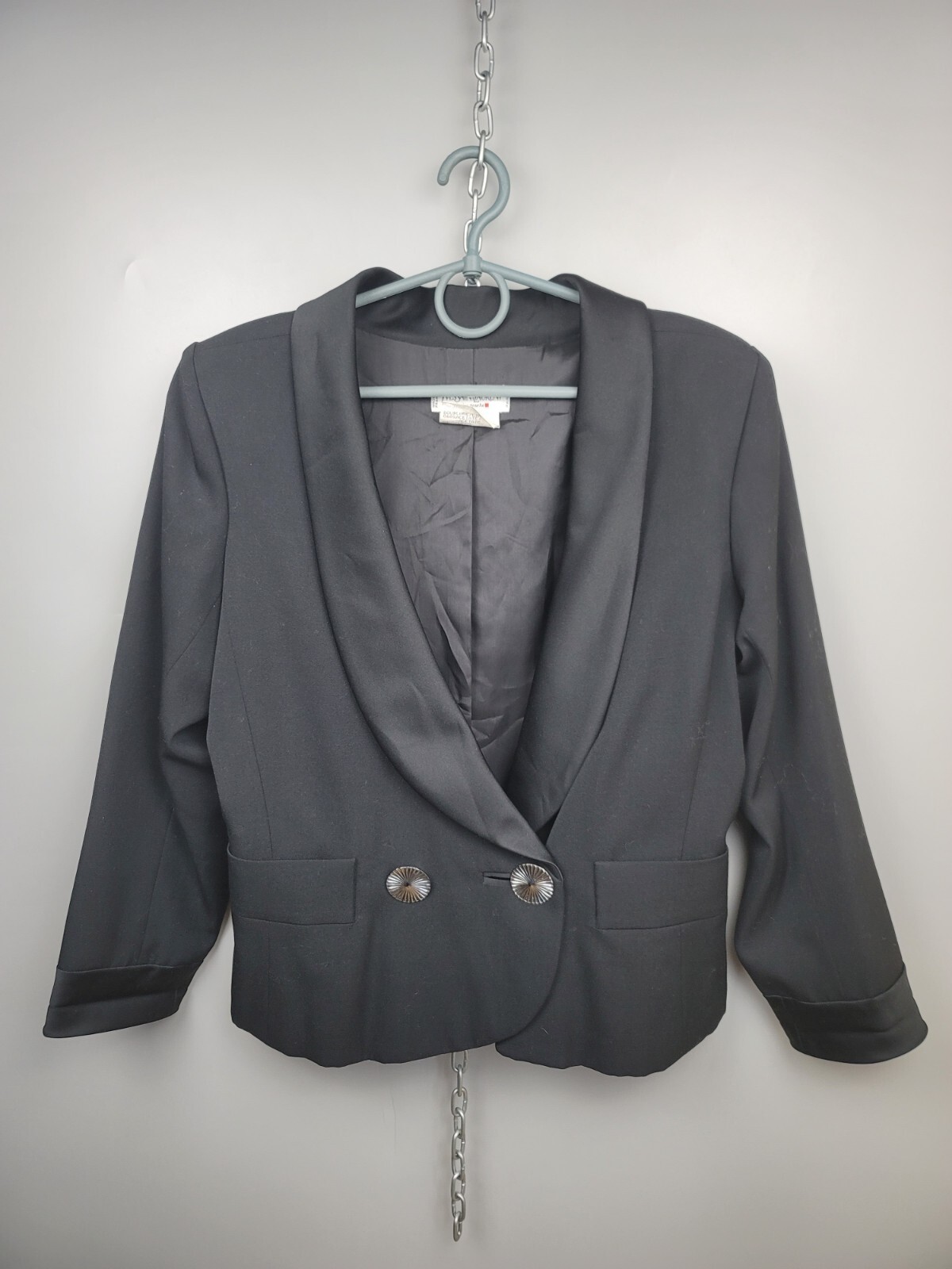 Rara giacca da sera Yves Saint Laurent Rive Gauche scialle nero risvolto