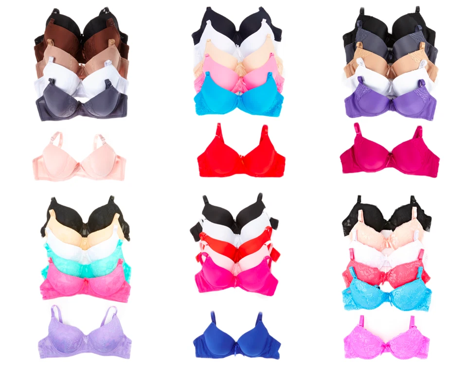 PACK OF 6 Women's Essentials Mystery Assorted Everyday Bras by 247 Frenzy - Image 4 of 4