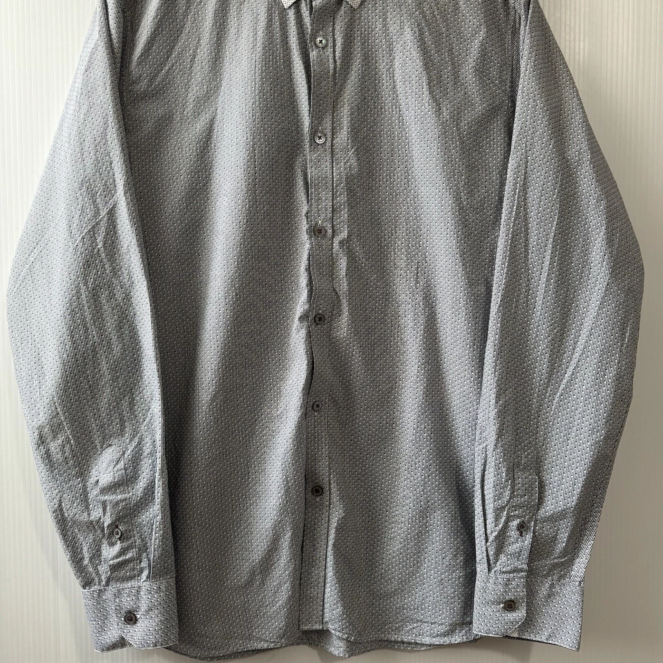 Camisa Ted Baker para hombre manga larga con botones talla 5 gris Foto 4 de 4
