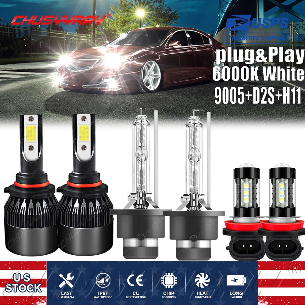 For Acura TSX 2009-2014 Combo HID/LED Headlight Hi/Lo Beam Fog Light Bulbs Kit - Foto 13