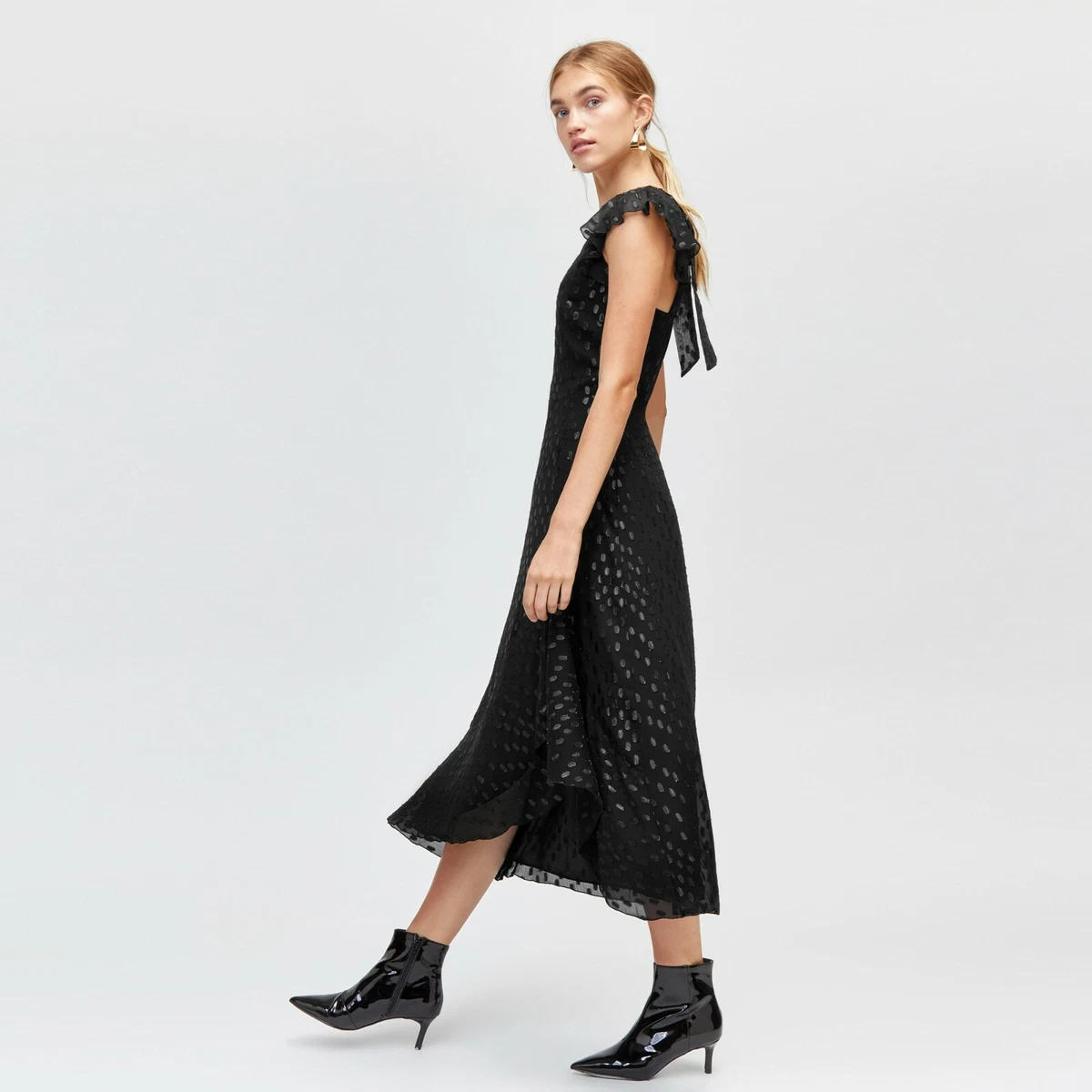 Warehouse metallic hotsell spot dress
