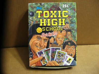 91T Toxic High School 48 Packs Stickers Box Like Wacky Package Garbage Pail Kids