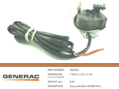 #ad GENERAC 0G6454 STEPPER ASSEMBLY GTH990 PORT $150.97