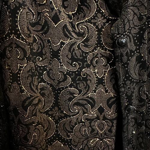 Vikki Vi - Black & Gold Metallic Jacket & Tank - Size 3X - Picture 2 of 12