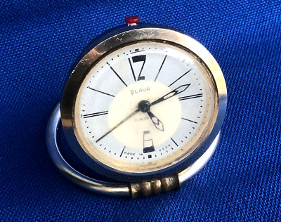 Vintage Desktop alarm clock Slava 11 Jewels USSR Serviced