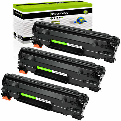 GREENCYCLE 3PK CF283X 83X Toner Cartridge Fit for HP LaserJet Pro M202dw M225rdn