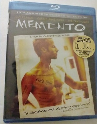 Memento (2000) Lionsgate Blu-ray Christopher Nolan Guy Pearce Neo-Noir Thriller