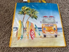 18x18 Extra Large Vw Volkswagen Bus Beach Scene Tote Bag New With Tags