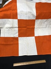 Drapeau Paramount années 60 Co. SF, env. Aérodrome en coton orange et blanc 36 x 36 pouces