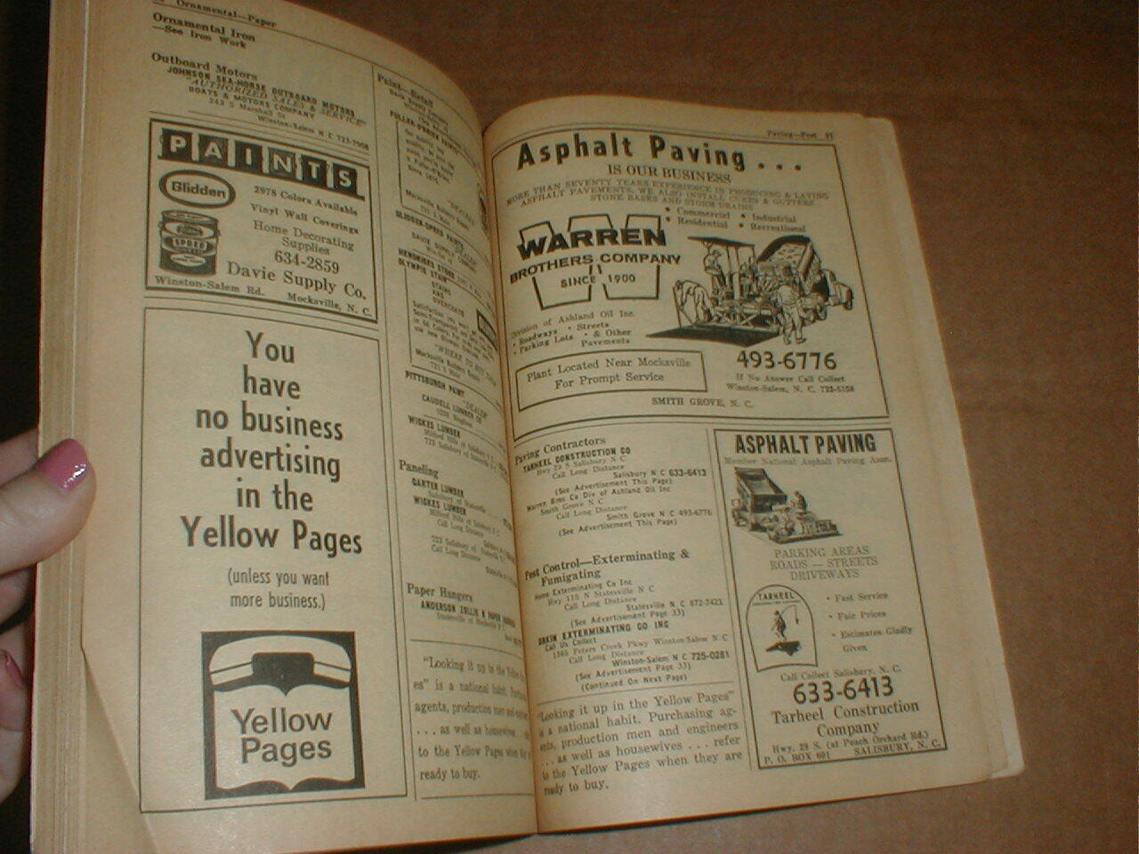 VTG 1975 Mocksville Advance Cooleemee Davie Ijames NC North Carolina