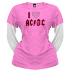 ACDC - I Heart ACDC Juniors 2Fer Long Sleeve T-Shirt