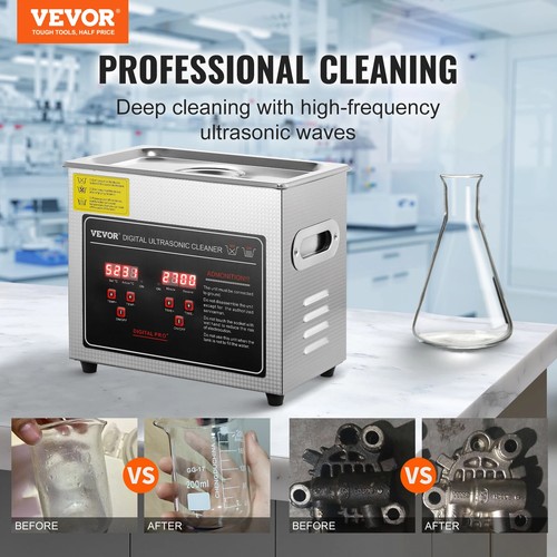 3L Ultrasonic Cleaner with Digital Timer & Heater, Ultra Sonic Jewelry Cleaner - Picture 2 of 10