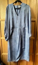 Halston drape sleeve dress