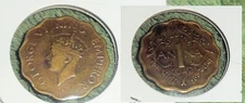 RFM 81061 World Coins India 1940 1 Anna VF Condition