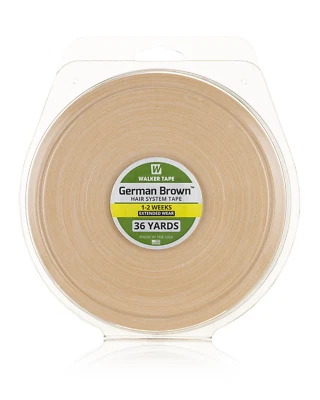 WALKER TAPE German Brown Liner Cloth Hairpiece Tape Roll 3/4" x 36 yards toupee wig