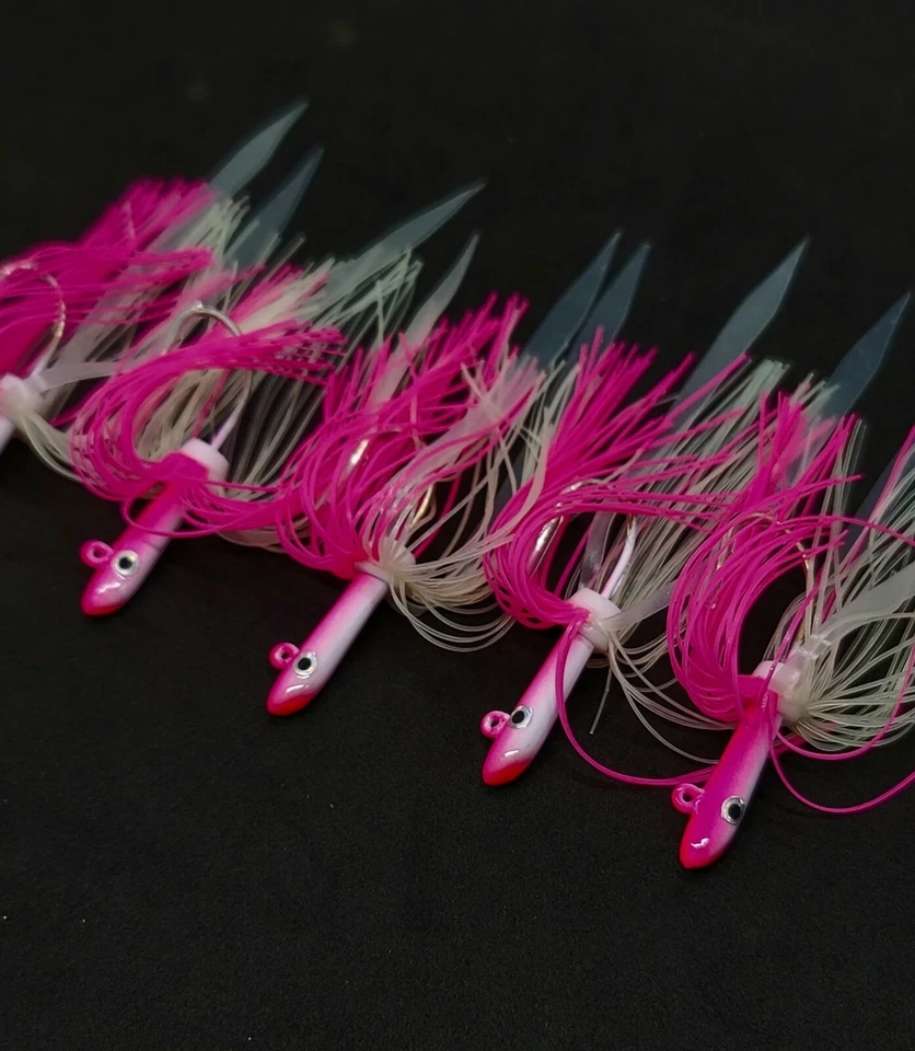 3 Tsunami Stlye Vidrio Minnow Silicona Falda Teaser Señuelo Plantilla Fondo Pesca Brillo Foto 4 de 4