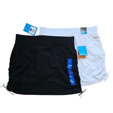 Lot Of 2 Columbia Women's Size L Black White Anytime Casual Omni Shield Skort