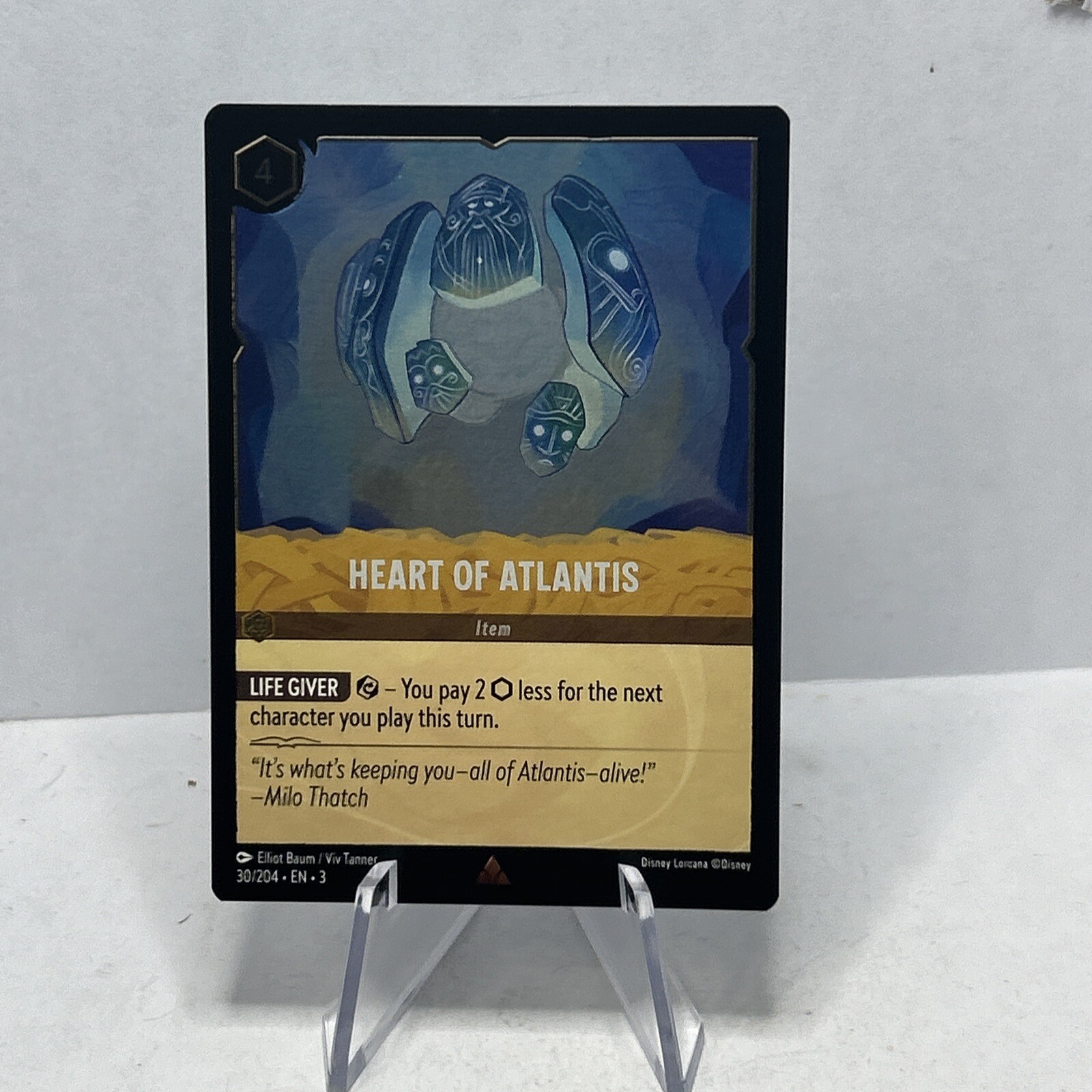x1 Heart of Atlantis 30/204 Rare Cold Foil Lorcana Into