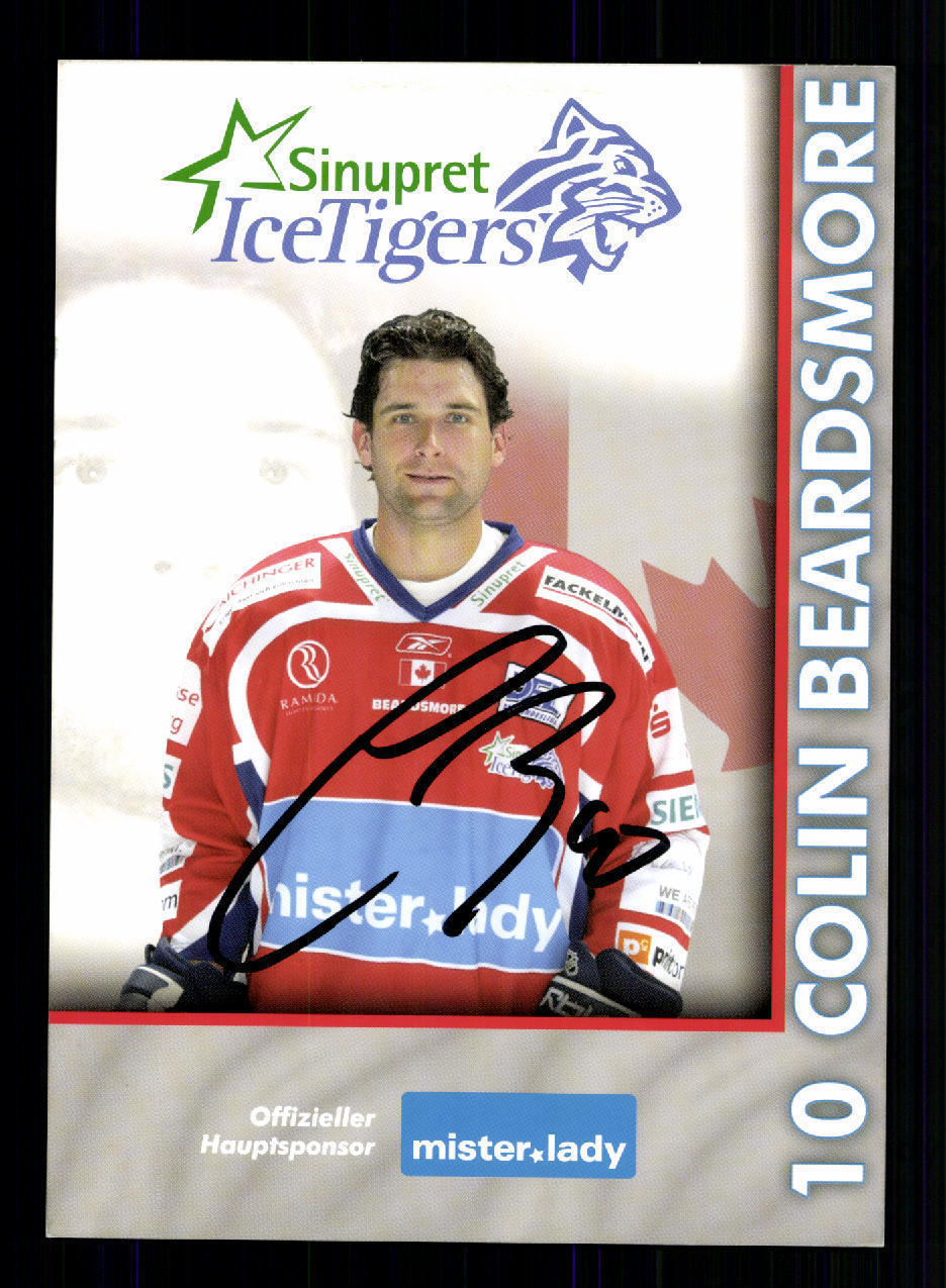 Colin Beardsmore Autograph Card Straubing Tigers 2007-08 Original Sign+A 177436