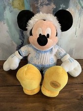 Disney Store Exclusive MICKEY MOUSE Plush Measures 16 Multi Colors Winter Theme