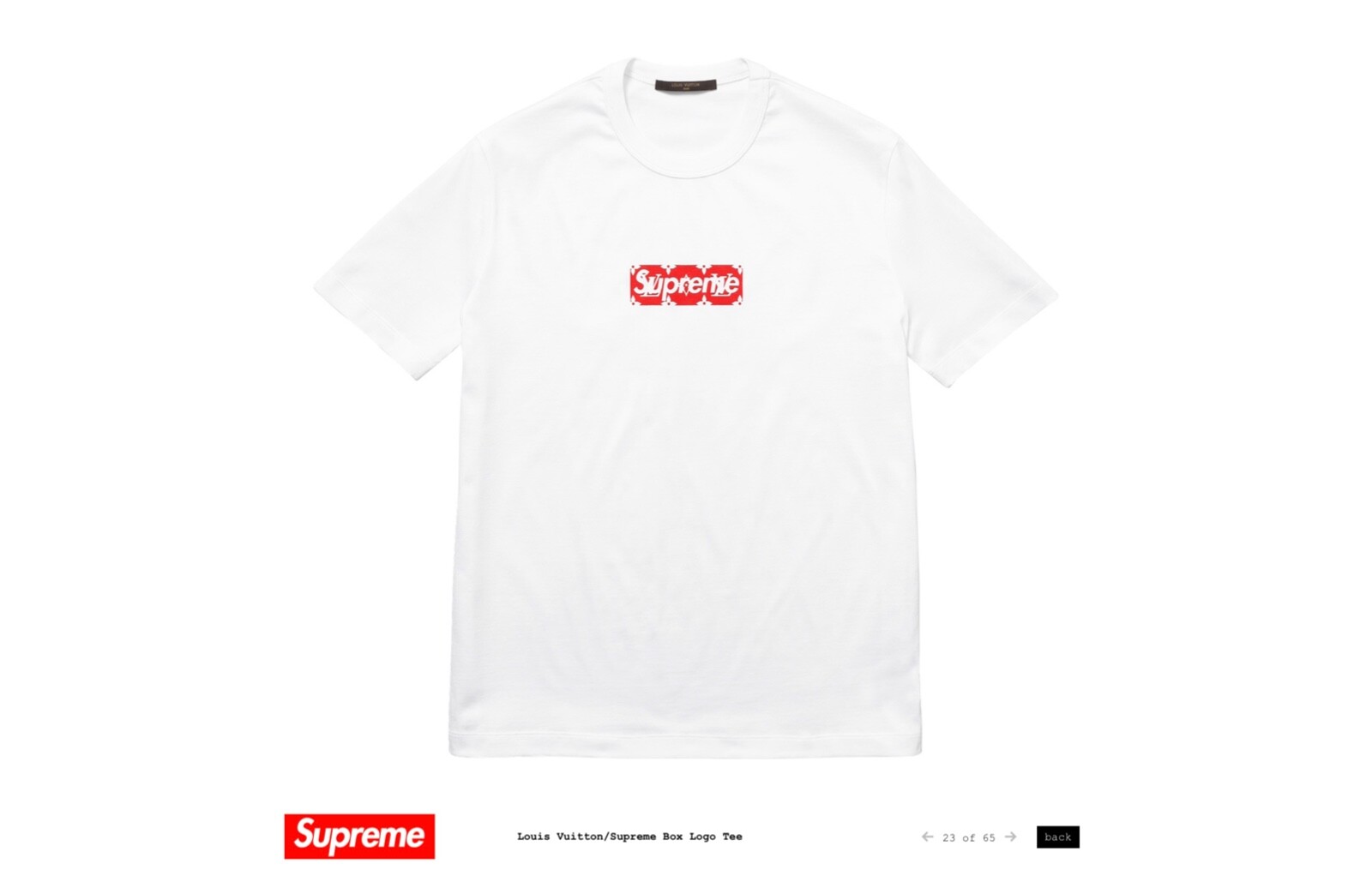 SUPREME/LOUIS VUITTON MONOGRAM BOX LOGO T-SHIRT, S/S 2017