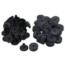 20Pieces Plastic Felt Washers and Cymbal Sleeves Black for Most Cymbal Stands