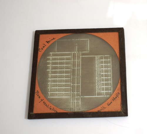 COAL MINING : PLAN OF VENTILATION IN A MINE C1875 VICTORIAN Magic Lantern Slide - Picture 5 of 5