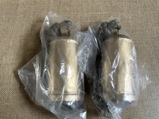 LOT of 2 Indoor Home Decorative 6"Tall Gold Tin GINGLE BELL w/Rope by MudPie NEW