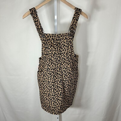 Forever 21 Size Small Animal Print Bib Overall Dress