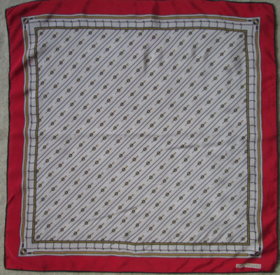 Foulard Vintage 100% Soie - Multicolore - 65x67 Cm - Très Bon état