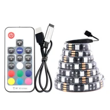 5V USB LED Strip Lights TV Back Light 5050 RGB Color Changing Remote Controller