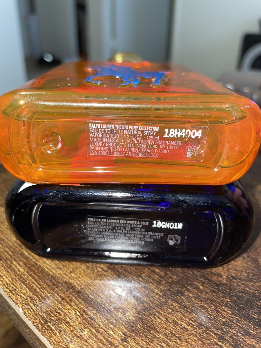 Ralph Lauren Men's Cologne 4.25oz Big Pony #4 & Red White & Blue