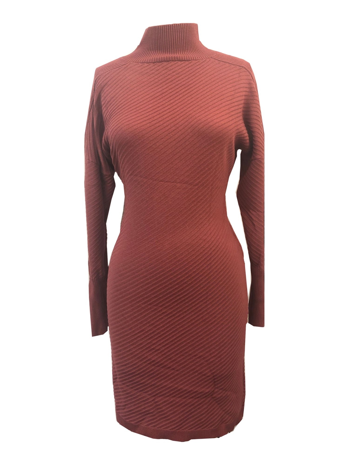 TAYLOR Womens Coral Cotton Blend Sweater Long Sleeve Body Con Dress XL