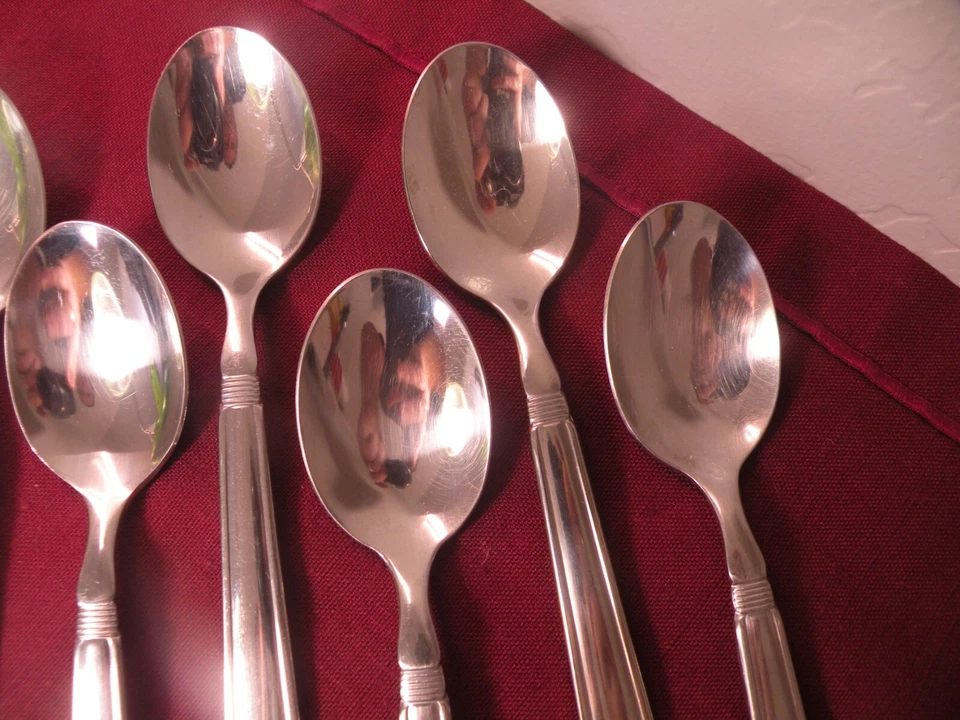 Juego de 7 cucharas soperas ovaladas Pfaltzgraff PFF97 acero inoxidable 6 5/8" Foto 3 de 4