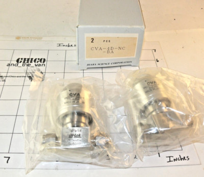 2 each CVA-4D BA Bellows SUS316L Valve 1/4'' Bi-LOK IHARA  CVA-4D-NC-BA Norm Clos