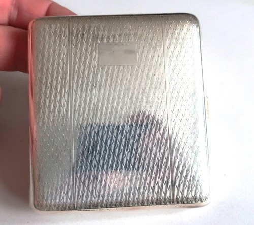 Vintage silver plate Cigarette case by Har Brothers Good Condition