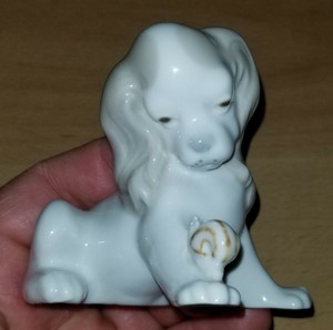 LLADRO PORCELAIN COLLECTIBLE SPANIEL DOG W/ 4 ANTENNA SNAIL Excellent Condition. | eBay
